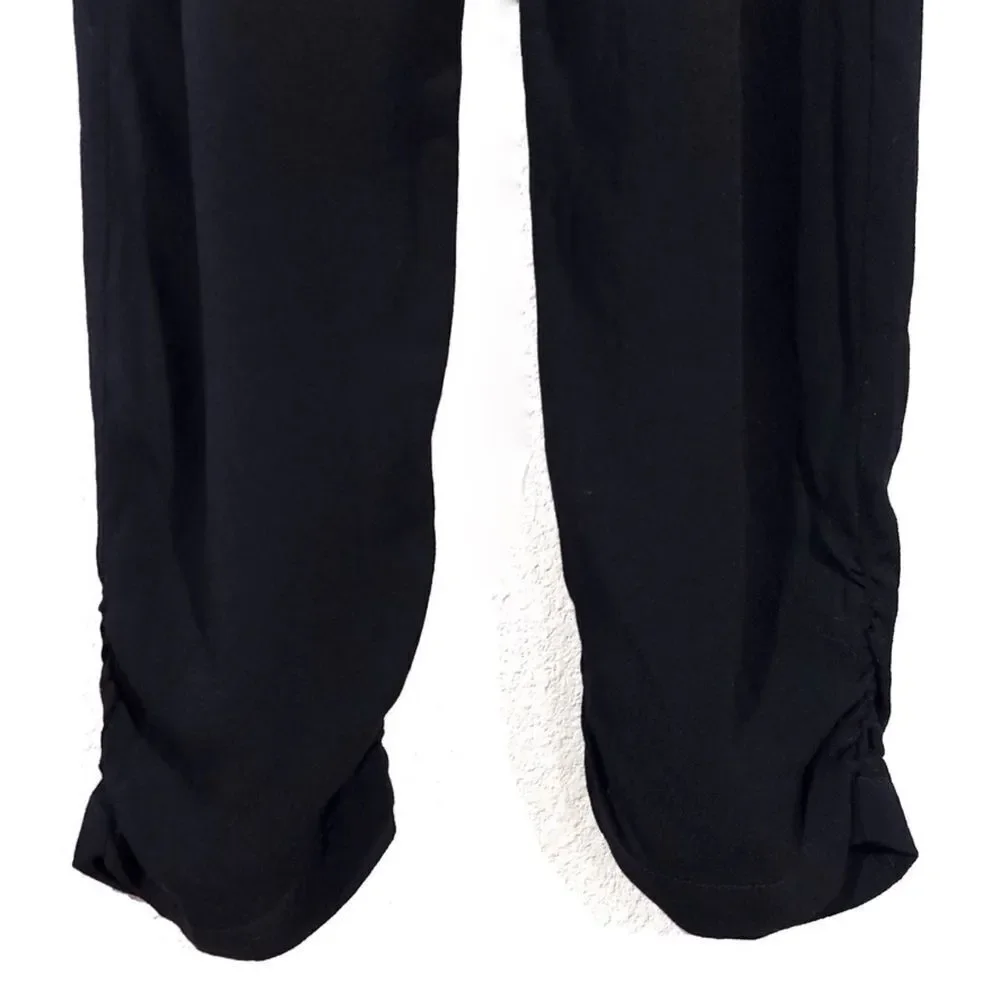 BLESSED ARE THE MEEK Long Island Pleated Diamond Back Jumpsuit in Black Medium - Picture 7 of 12